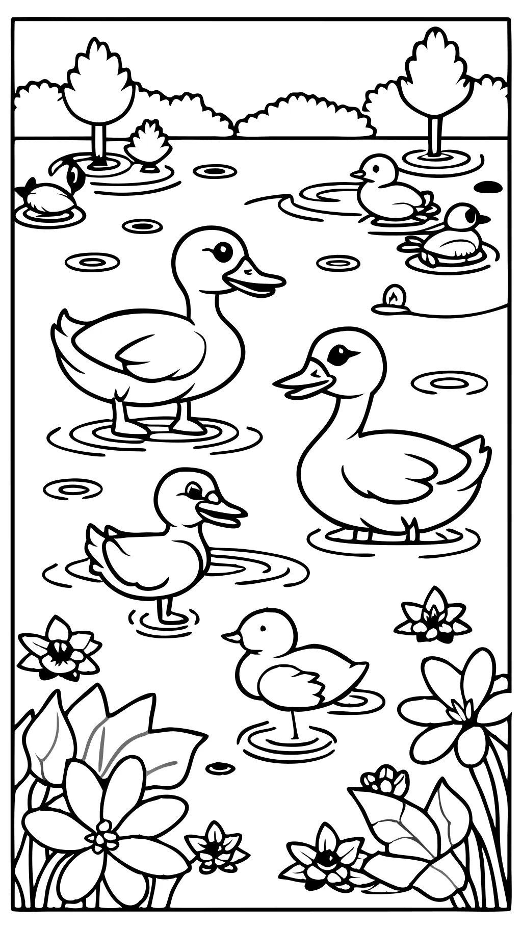 ducks coloring page